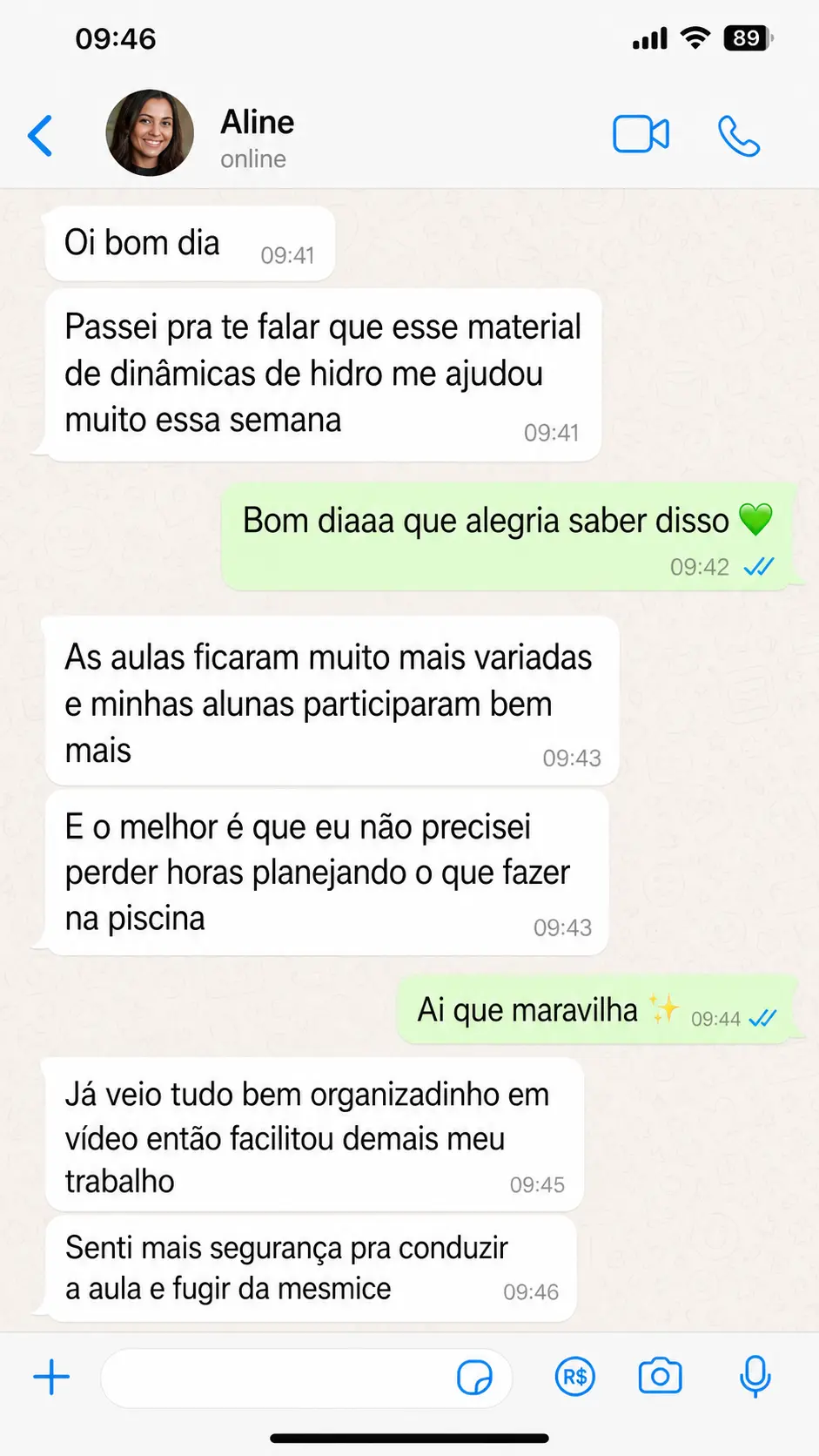 Depoimento WhatsApp